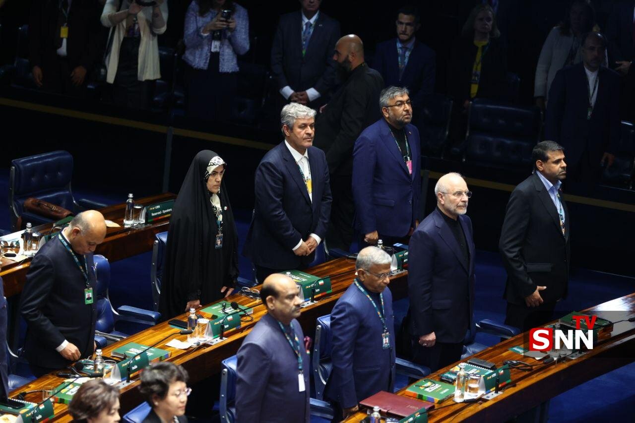 عکسی از قالیباف در کنار روسای مجالس کشورهای عضو بریکس/ کدام نمایندگان رئیس مجلس را همراهی کردند؟/ یک نماینده زن هم حضور داشت